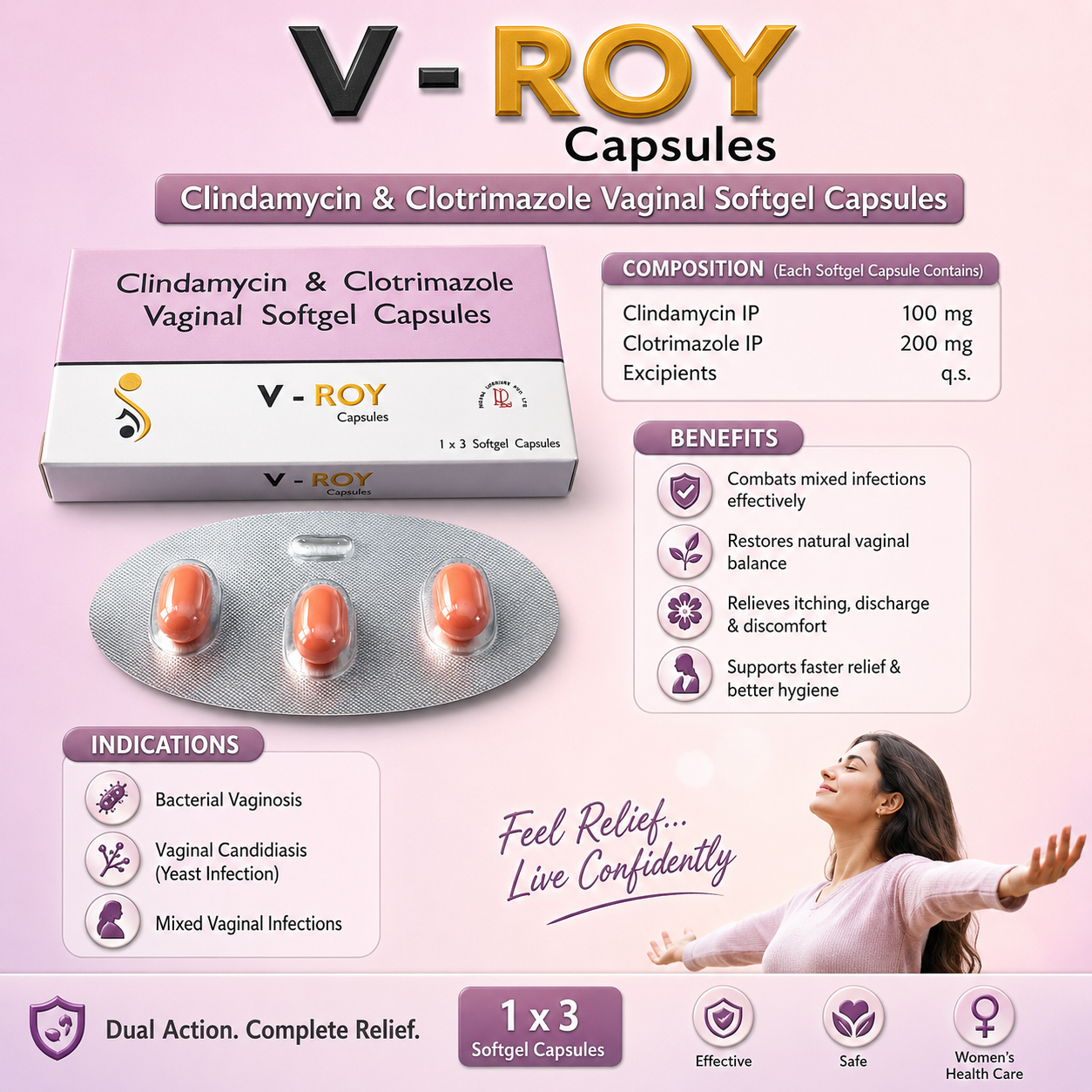 V-ROY , Mrp. : 131.00 / 3 Tablet - Image 3
