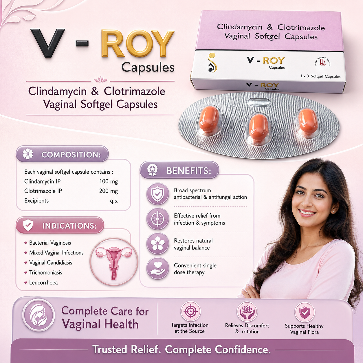 V-ROY , Mrp. : 131.00 / 3 Tablet - Image 2