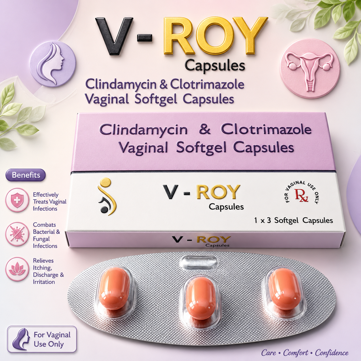 V-ROY , Mrp. : 131.00 / 3 Tablet