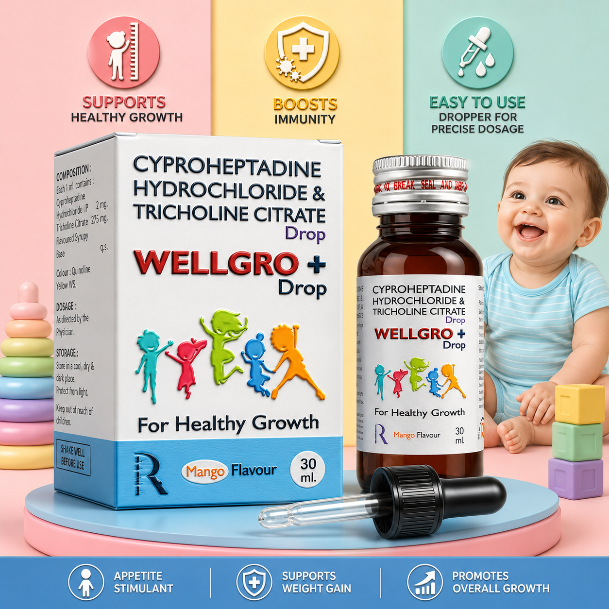 WELLGRO+ Drop , Mrp : 83.00 - Image 2