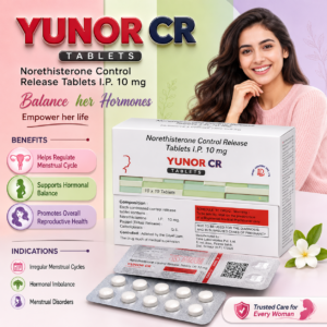YUNOR  CR , Mrp : 168.00 / 10 Tablet