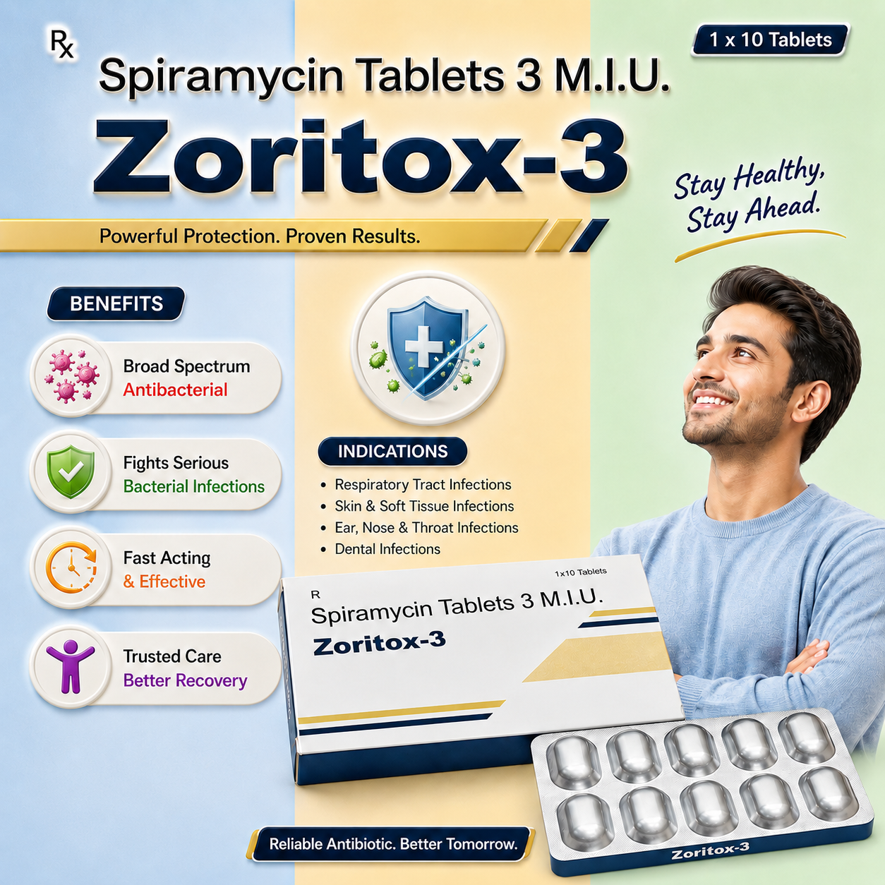 ZORITOX-3 , Mrp. : 800.00/10 Tab.