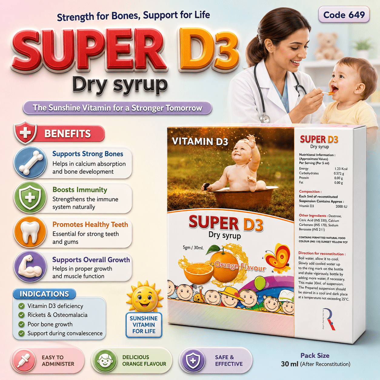 SUPER D3 Dry Syrup 1 - Image 2